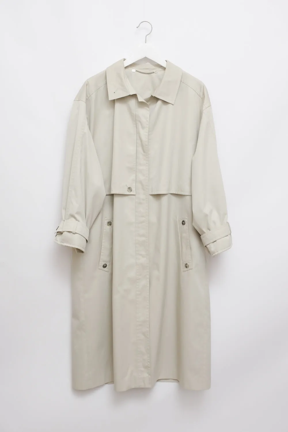 BEIGE VINTAGE BELTED TRENCH COAT