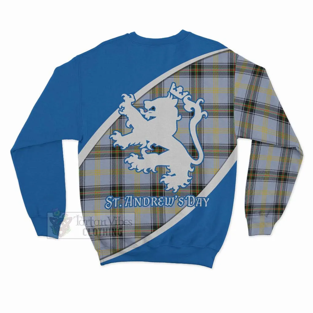 Bell Family Crest Tartan Sweatshirt Celebrate Saint Andrew's Day in Style