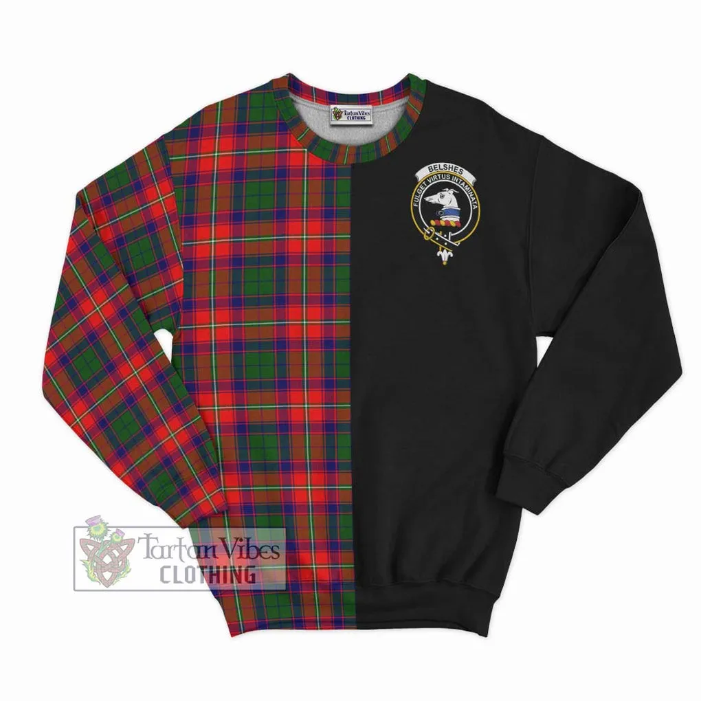 Belshes Tartan Sweatshirt with Family Crest and Half Of Me Style