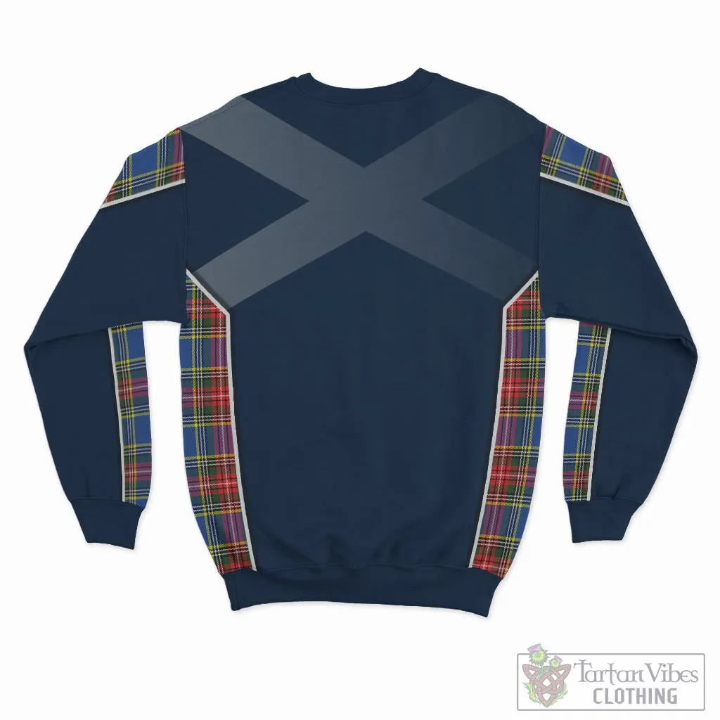 Bethune Tartan Sweatshirt with Family Crest and Scottish Thistle Vibes Sport Style