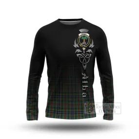 Bisset Tartan Long Sleeve T-Shirt Featuring Alba Gu Brath Family Crest Celtic Inspired