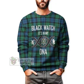 Black Watch Ancient Tartan Sweatshirt with Family Crest DNA In Me Style