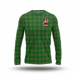 Blacke Irish Clan Tartan Long Sleeve T-Shirt with Coat of Arms