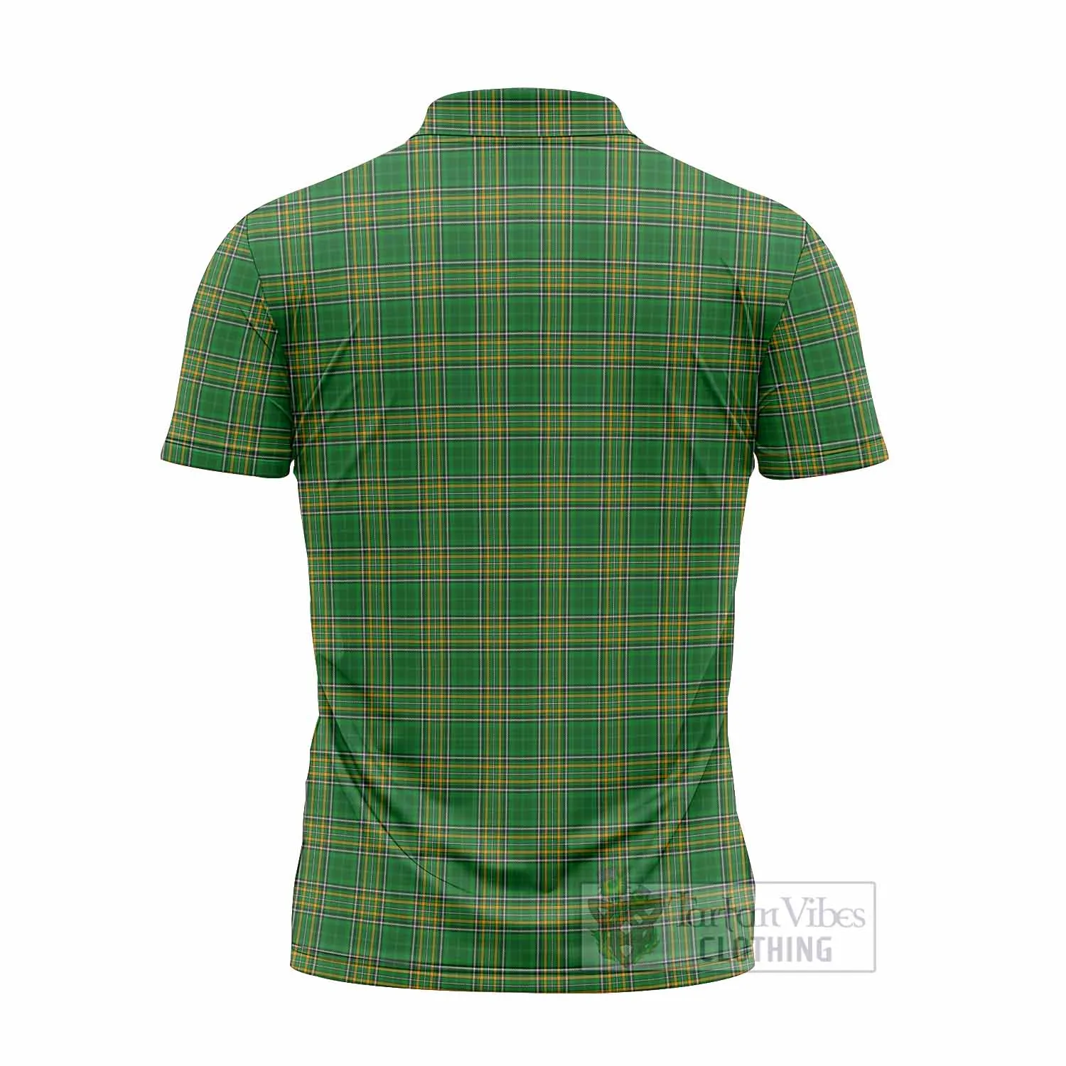 Blanchfield Irish Clan Tartan Zipper Polo Shirt with Coat of Arms