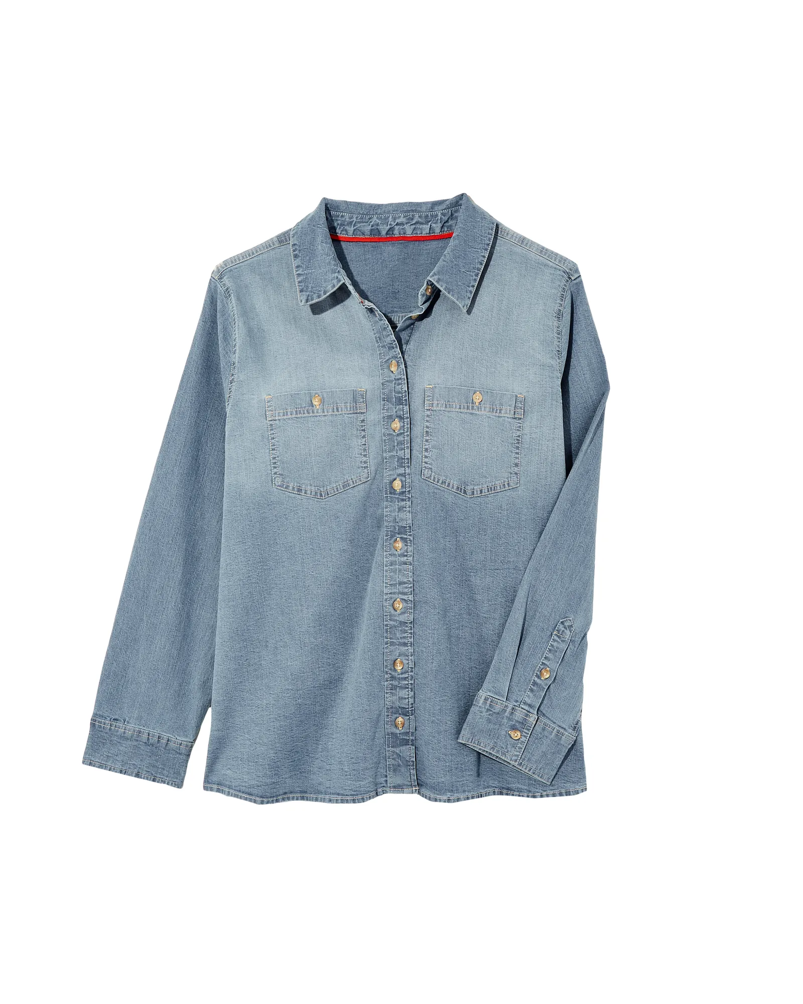 Blossom Long Sleeve  Chambray Shirt Medium Wash | Medium Wash