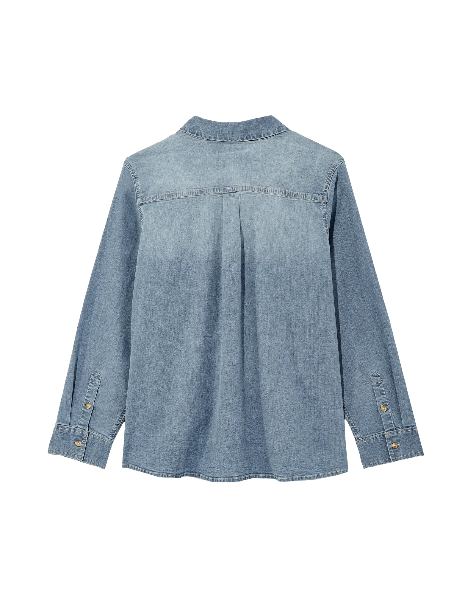 Blossom Long Sleeve  Chambray Shirt Medium Wash | Medium Wash