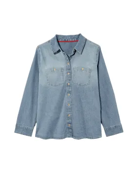 Blossom Long Sleeve  Chambray Shirt Medium Wash | Medium Wash