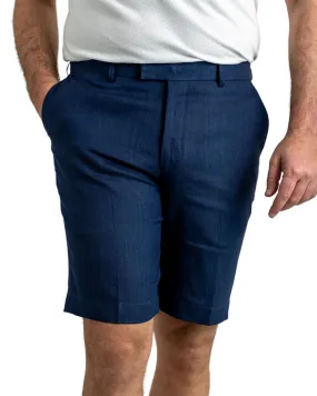 Blue Linen Shorts