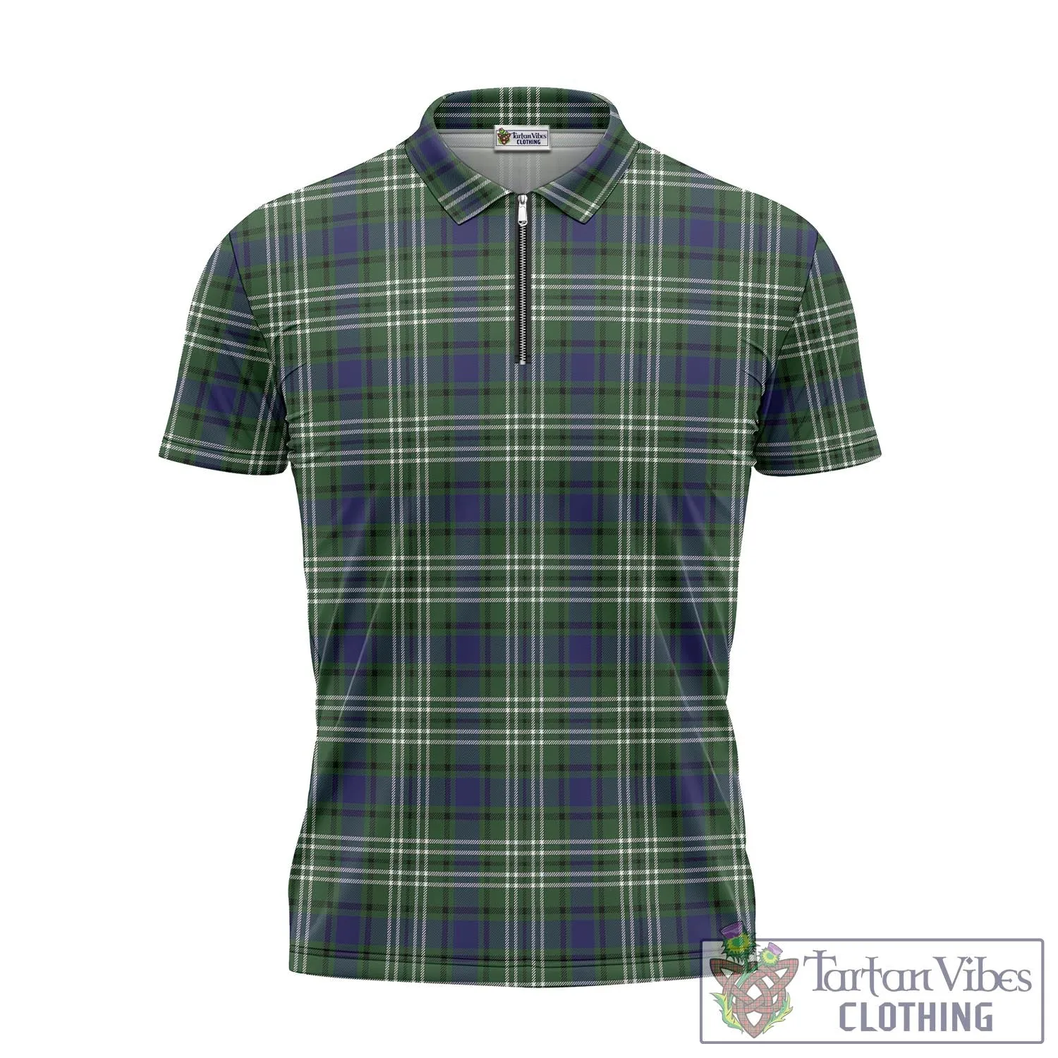 Blyth Tartan Zipper Polo Shirt