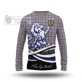 Boswell Tartan Long Sleeve T-Shirt with Alba Gu Brath Regal Lion Emblem