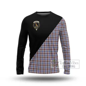 Boswell Tartan Long Sleeve T-Shirt with Family Crest and Military Logo Style