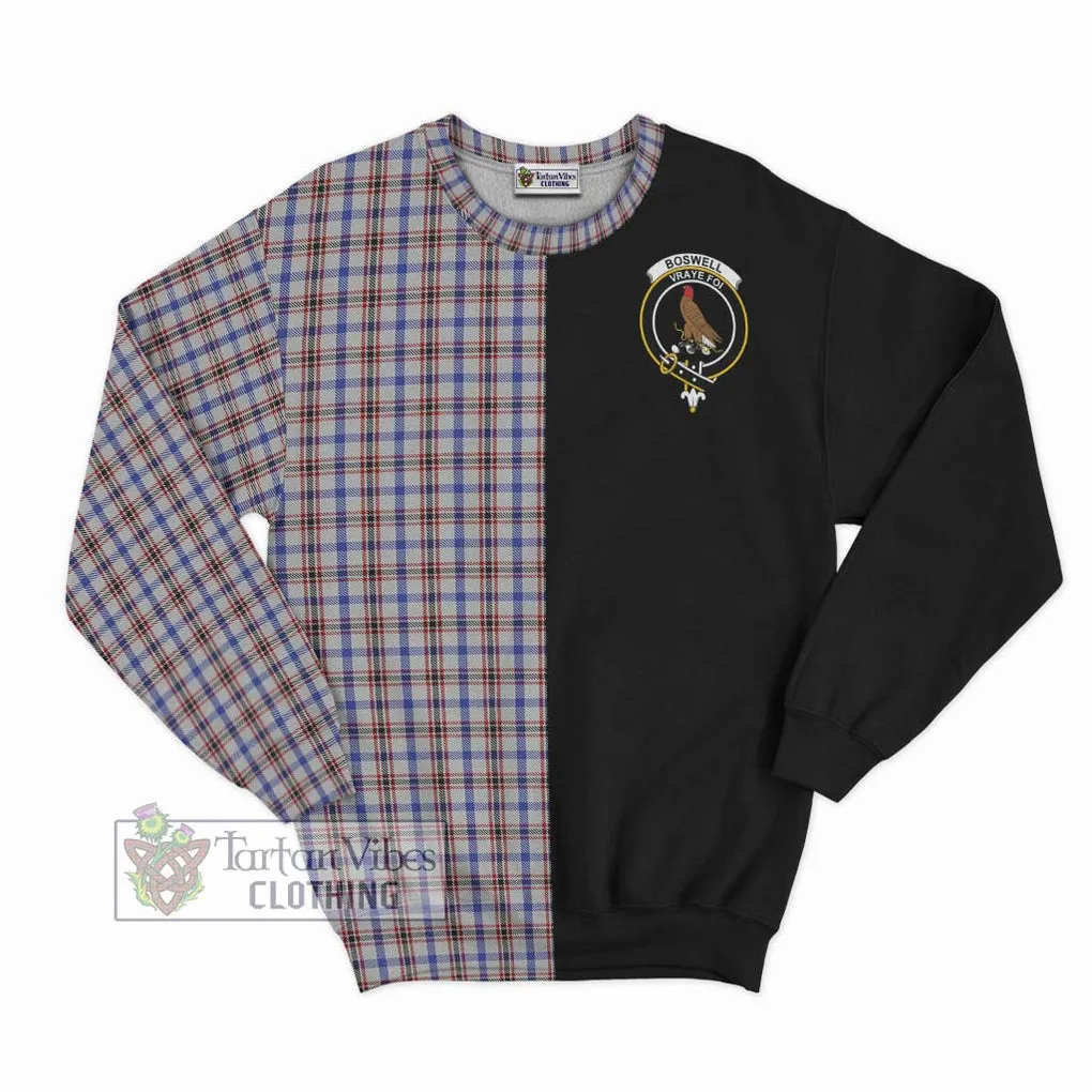 Boswell Tartan Sweatshirt with Family Crest and Half Of Me Style