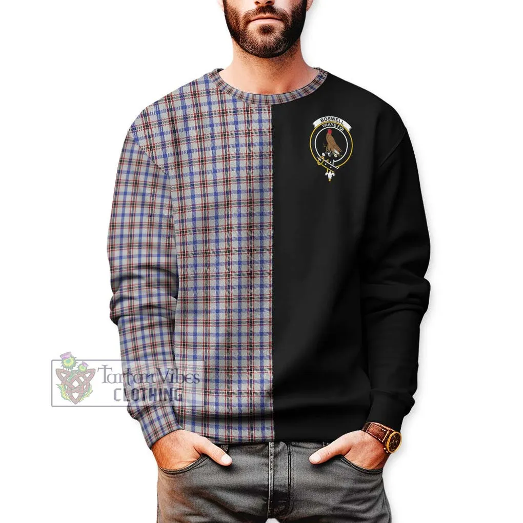 Boswell Tartan Sweatshirt with Family Crest and Half Of Me Style