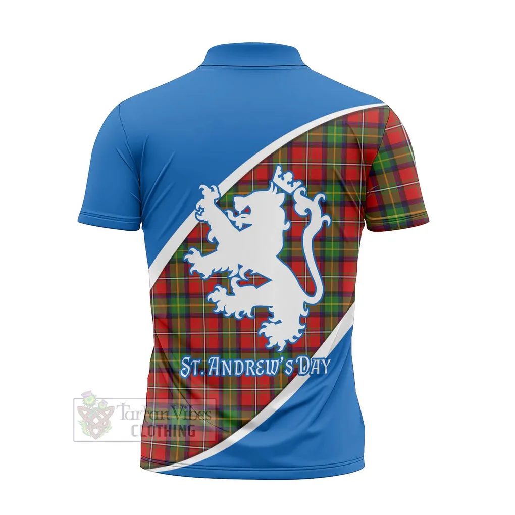 Boyd Family Crest Tartan Zipper Polo Shirt Celebrate Saint Andrew's Day in Style