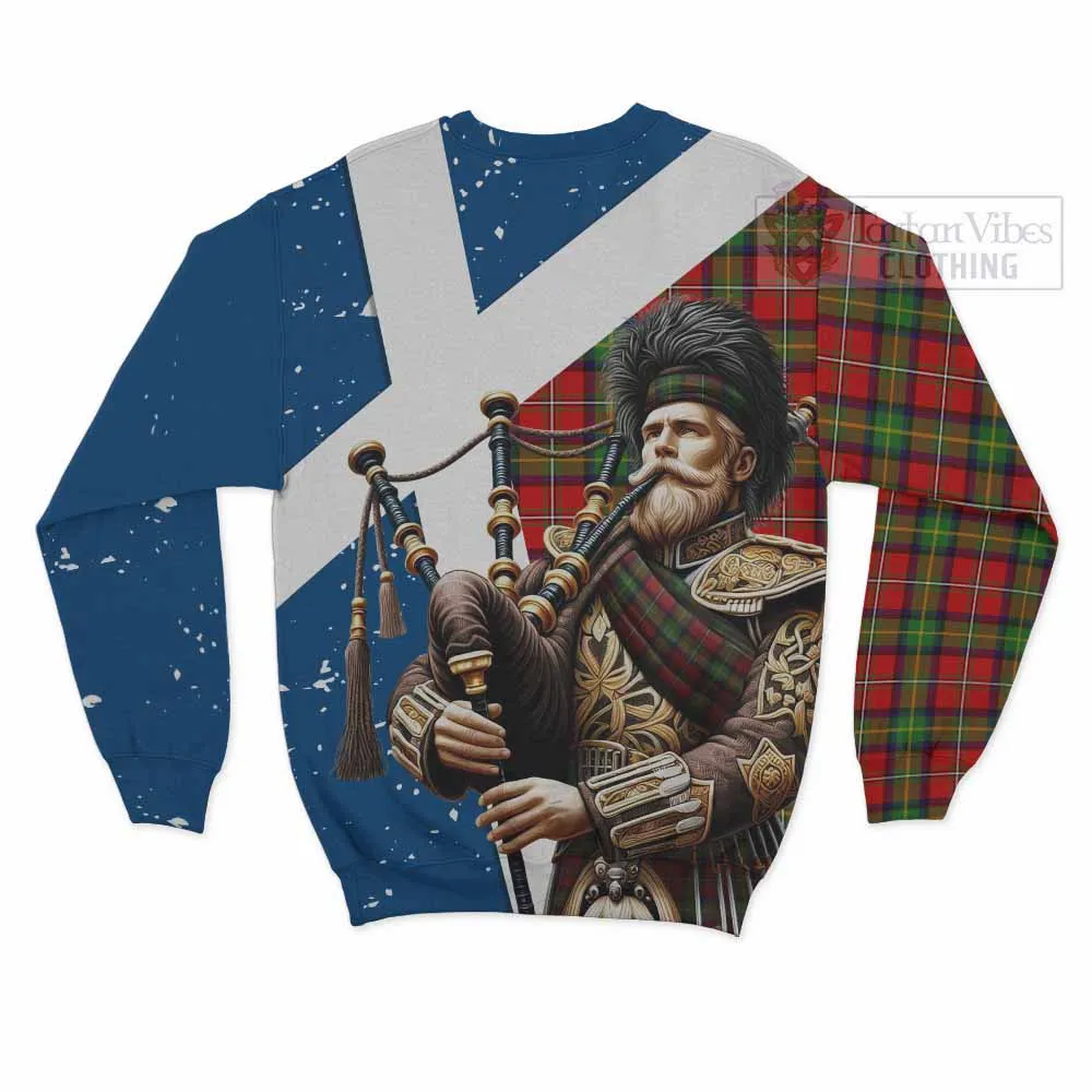 Boyd Tartan Sweatshirt with Family Crest Scottish Bagpiper Vibes