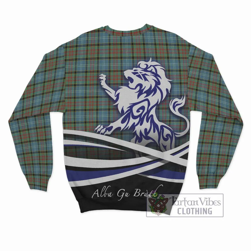 Brisbane Tartan Sweatshirt with Alba Gu Brath Regal Lion Emblem