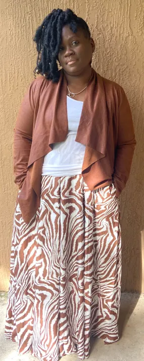 Brown Zebra Skirt