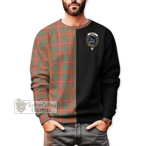 Bruce Ancient Tartan Sweatshirt with Family Crest and Half Of Me Style