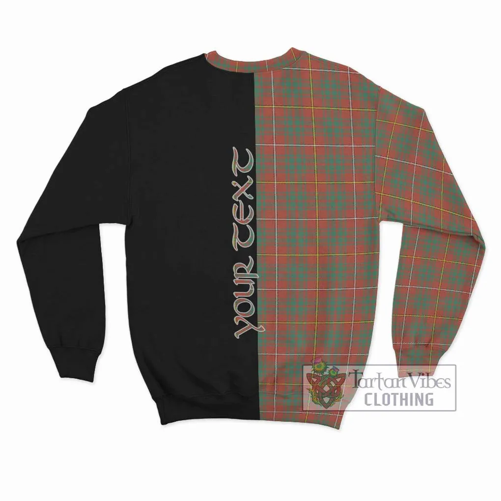 Bruce Ancient Tartan Sweatshirt with Family Crest and Half Of Me Style