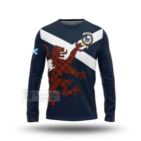 Bruce Tartan Lion Rampant Long Sleeve T-Shirt  Proudly Display Your Heritage with Alba Gu Brath and Clan Name