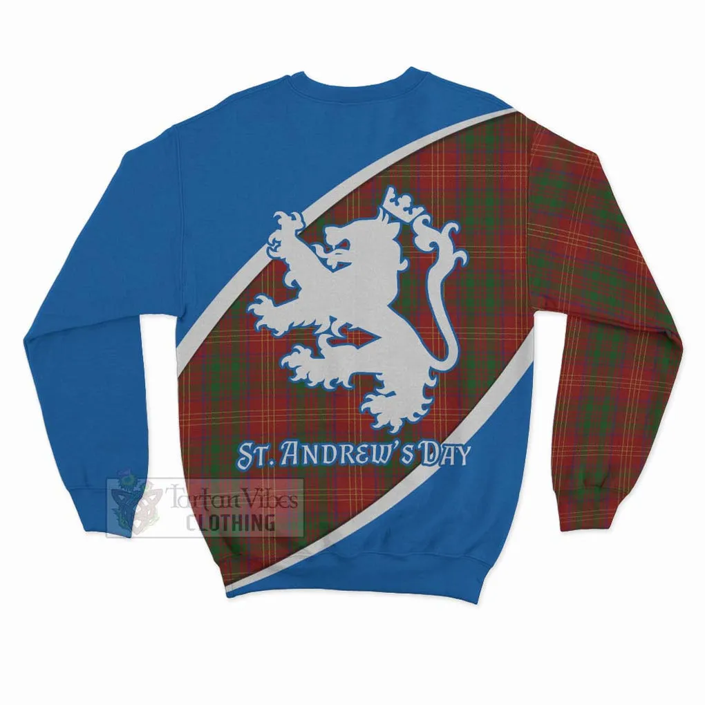 Burns Family Crest Tartan Sweatshirt Celebrate Saint Andrew's Day in Style