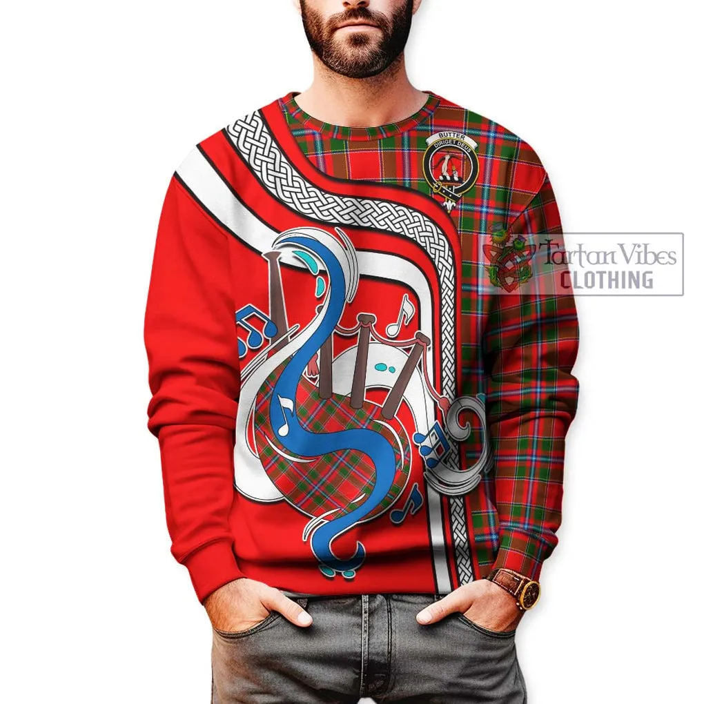 Butter Tartan Sweatshirt with Epic Bagpipe Style