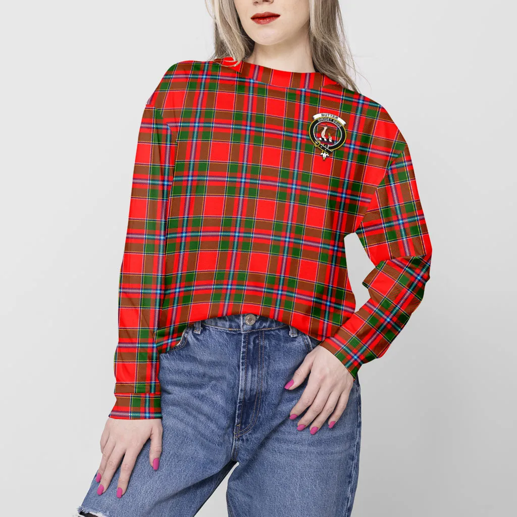 Butter Tartan Sweatshirt with Family Crest