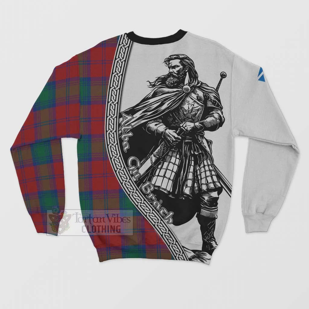 Byres (Byses) Tartan Clan Crest Sweatshirt with Highlander Warrior Celtic Style