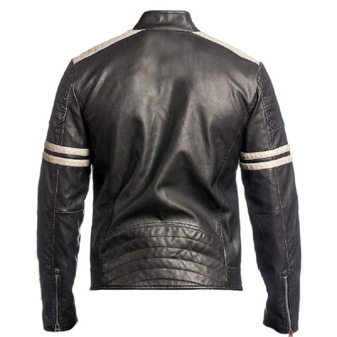 Café Racer Vintage Retro Motorbike Leather Jacket