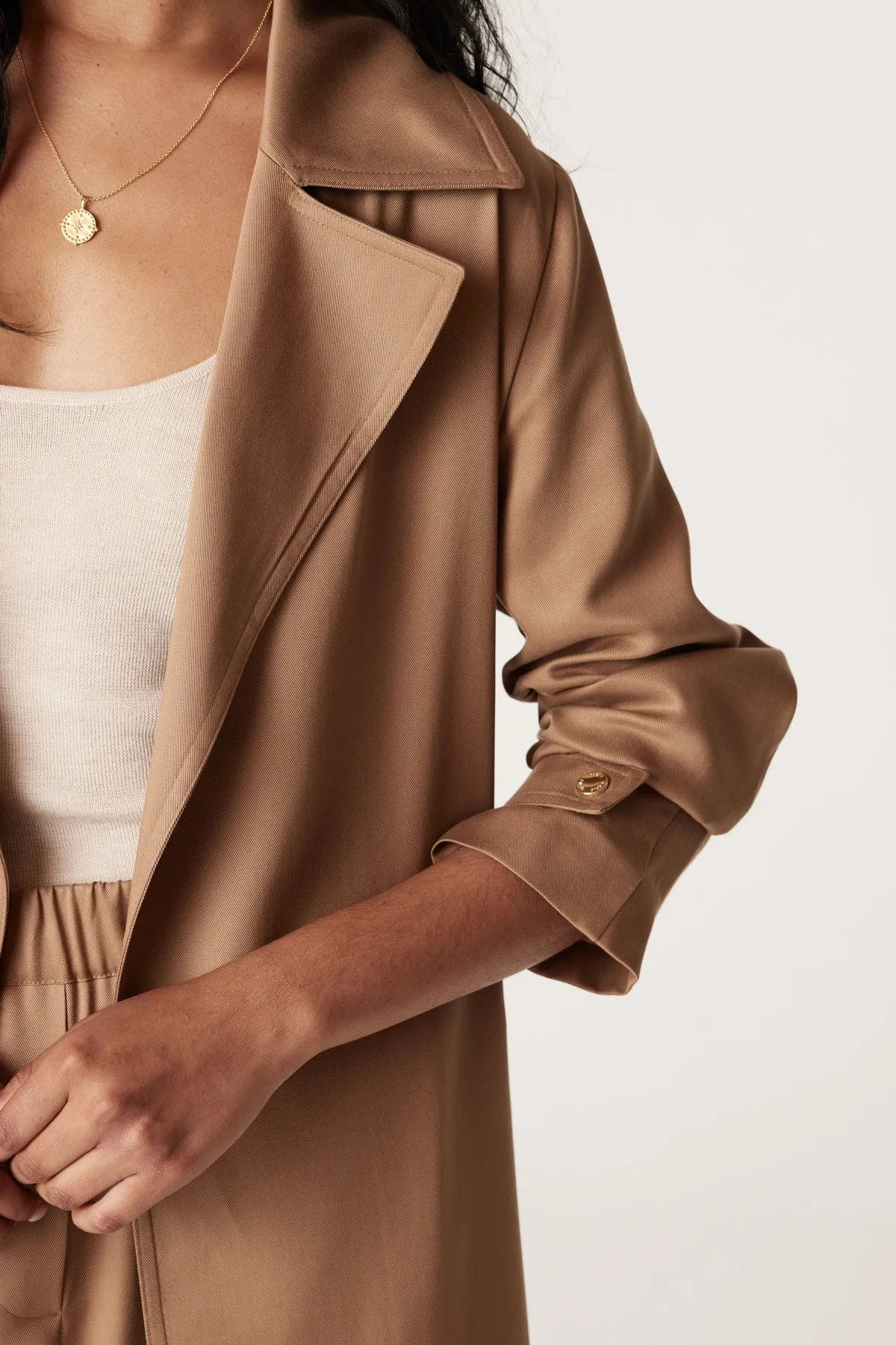 Carmen Tencel Trench - Camel