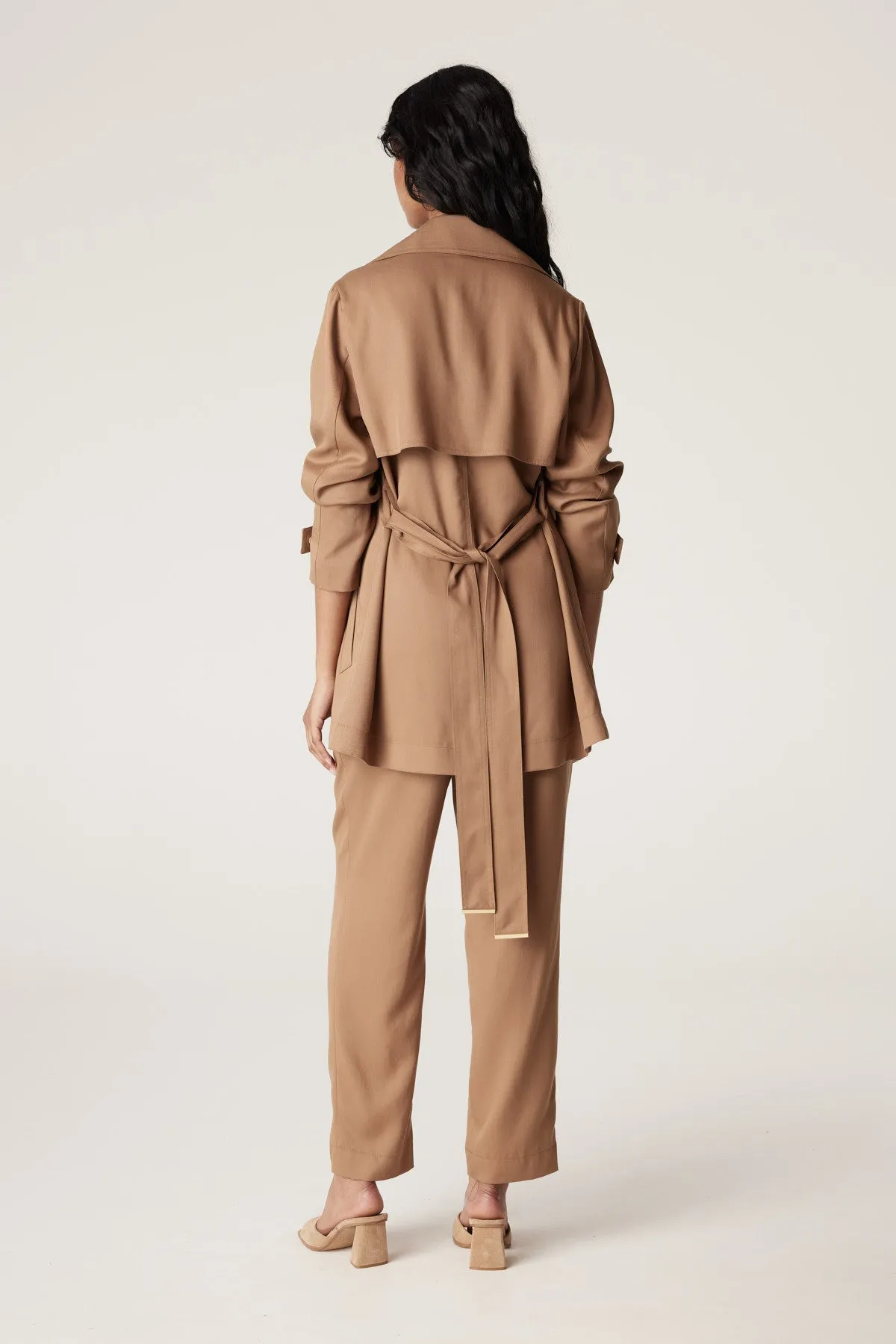 Carmen Tencel Trench - Camel