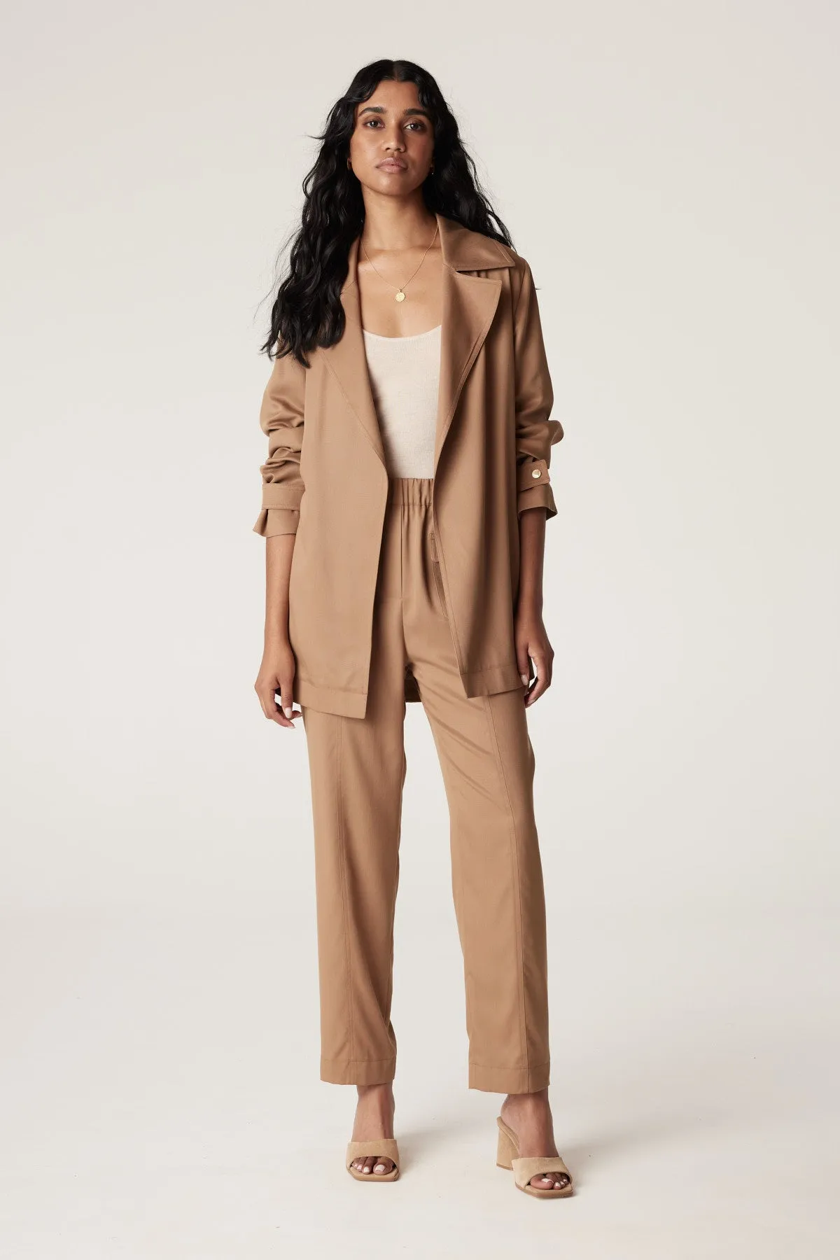 Carmen Tencel Trench - Camel