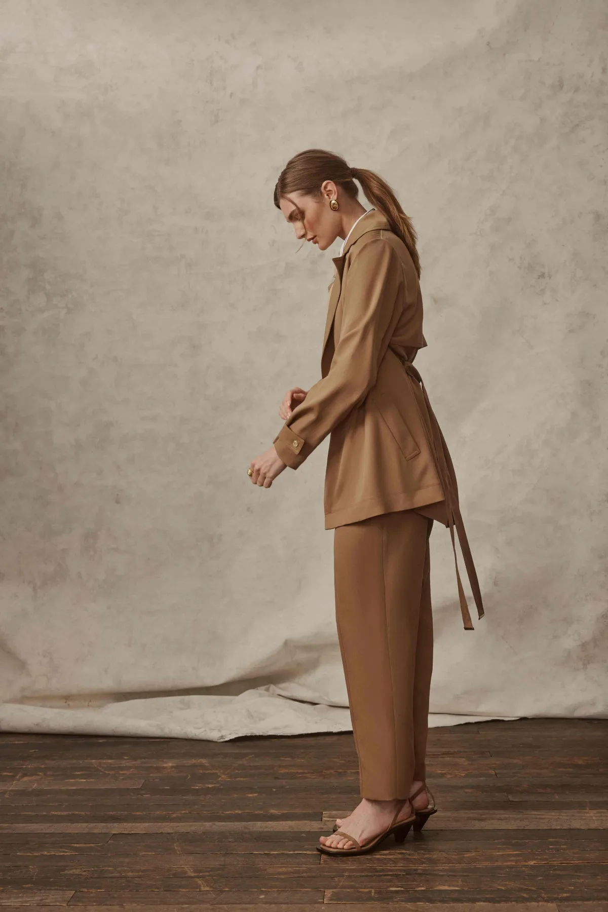 Carmen Tencel Trench - Camel