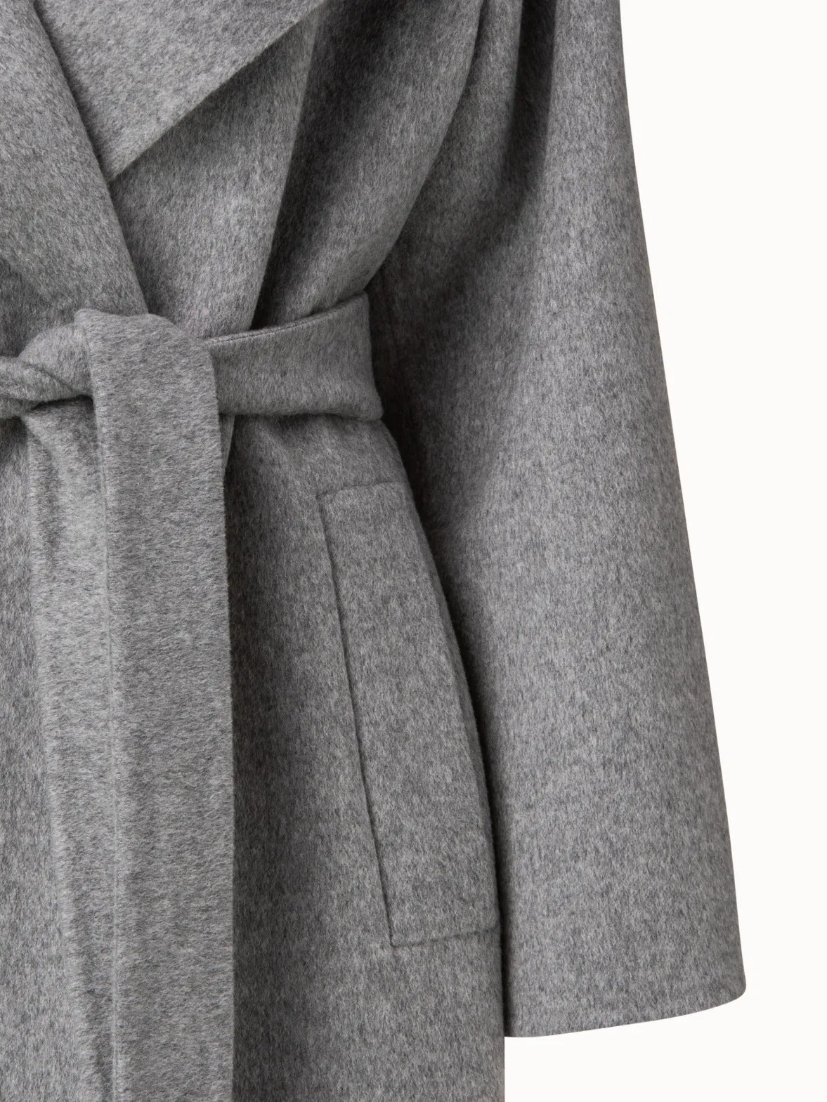 Cashmere Double-Face Melange Trench Coat