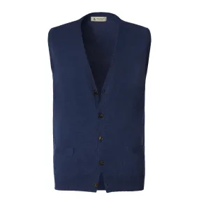 Cashmere Gilet in Blue