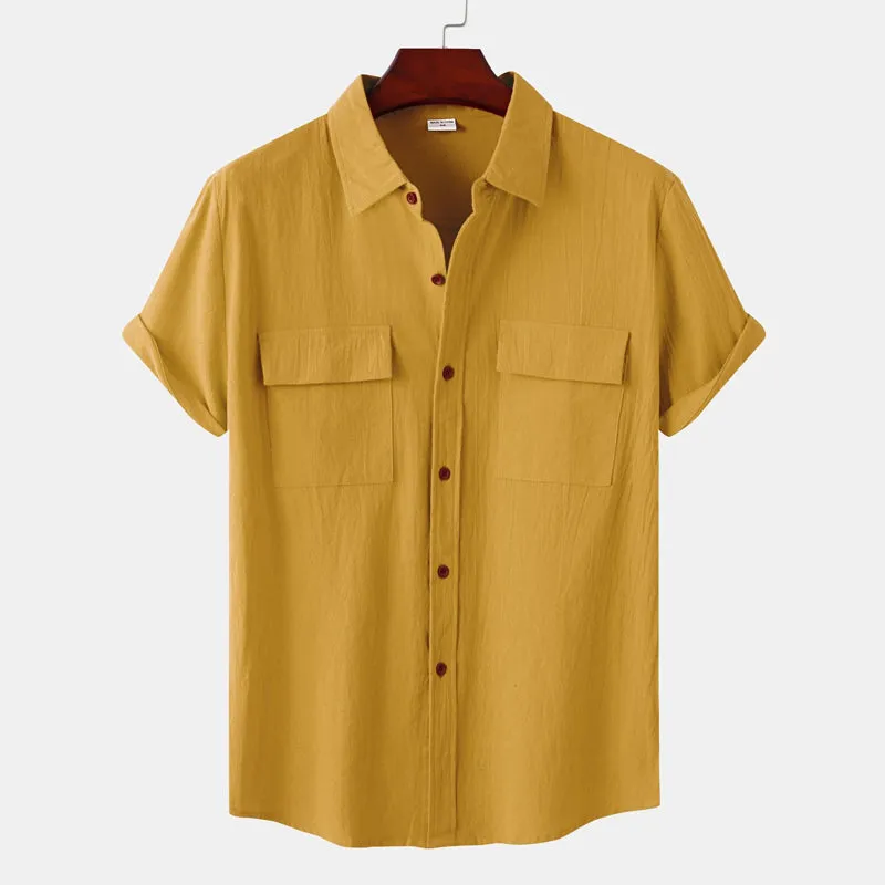 Casual linen and cotton shirt: men