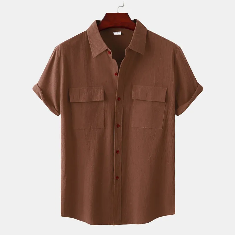 Casual linen and cotton shirt: men