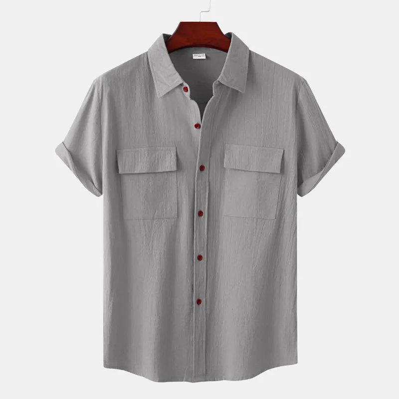 Casual linen and cotton shirt: men