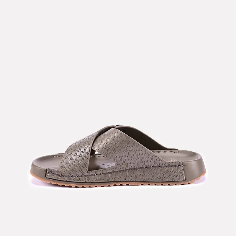 Charlie Gray Criss Cross Slippers 0150880