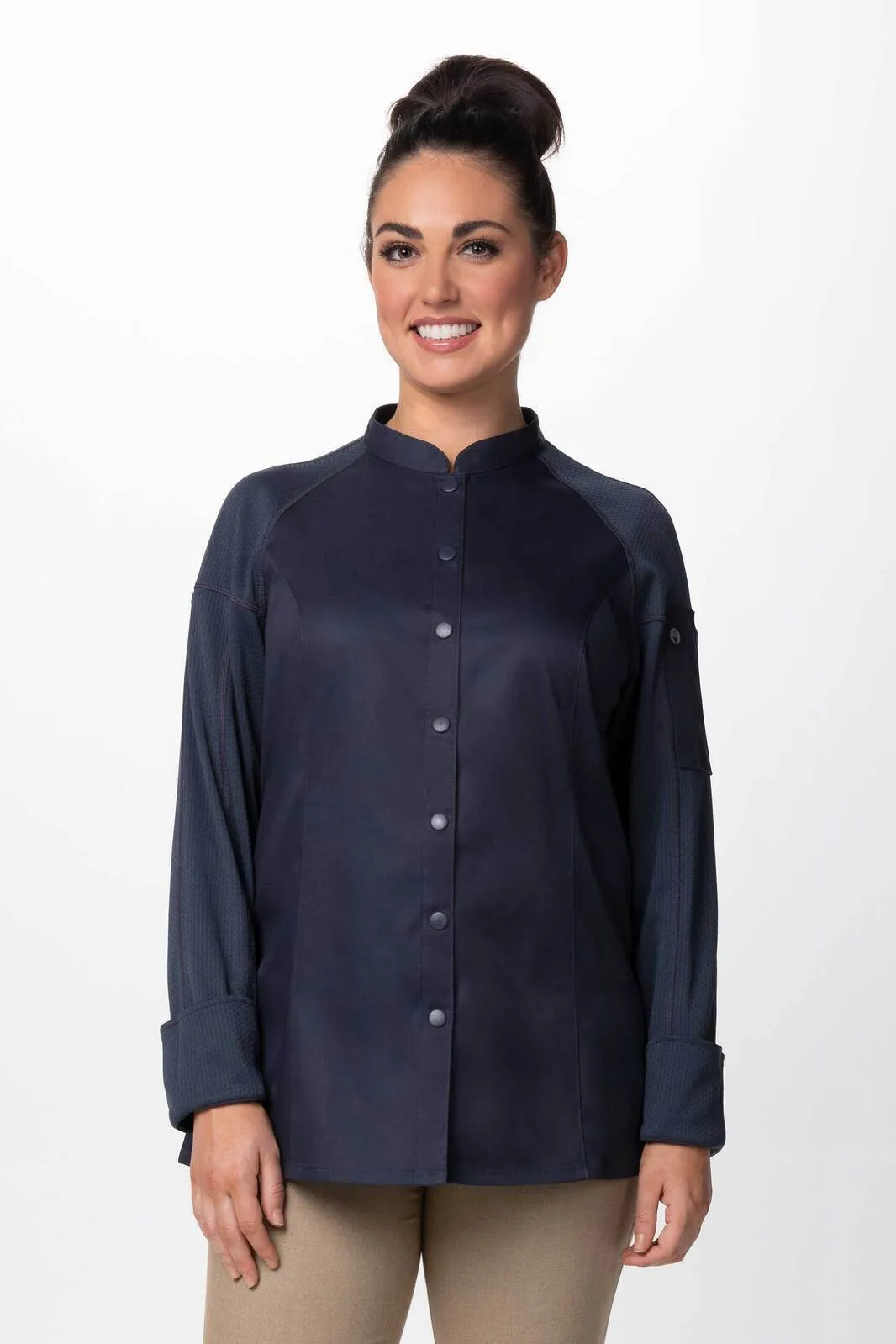 Chef Works Womens Tulum Chef Jacket- Grey