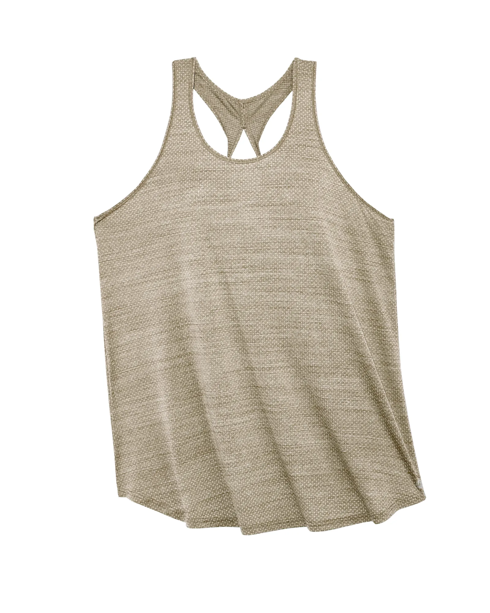 Clover Tunic Tank with Twist Back | Tan