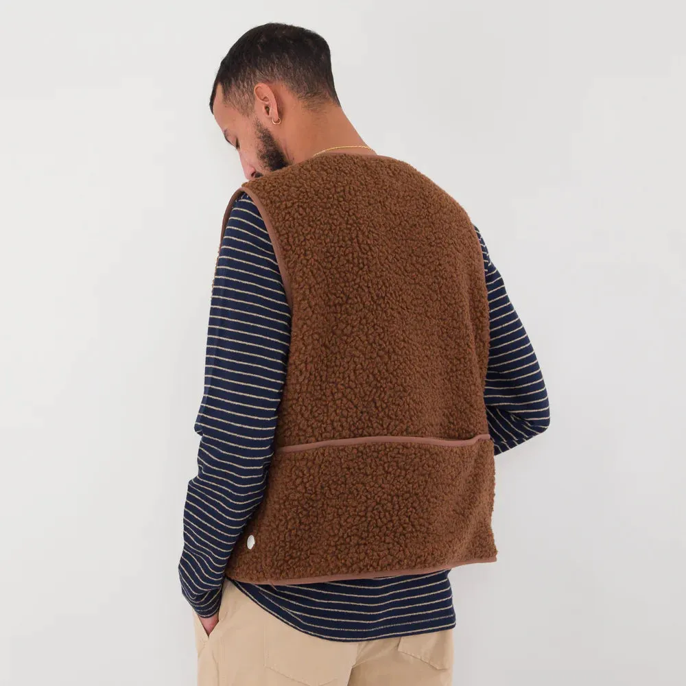 Collarless Puzzle Gilet Wool