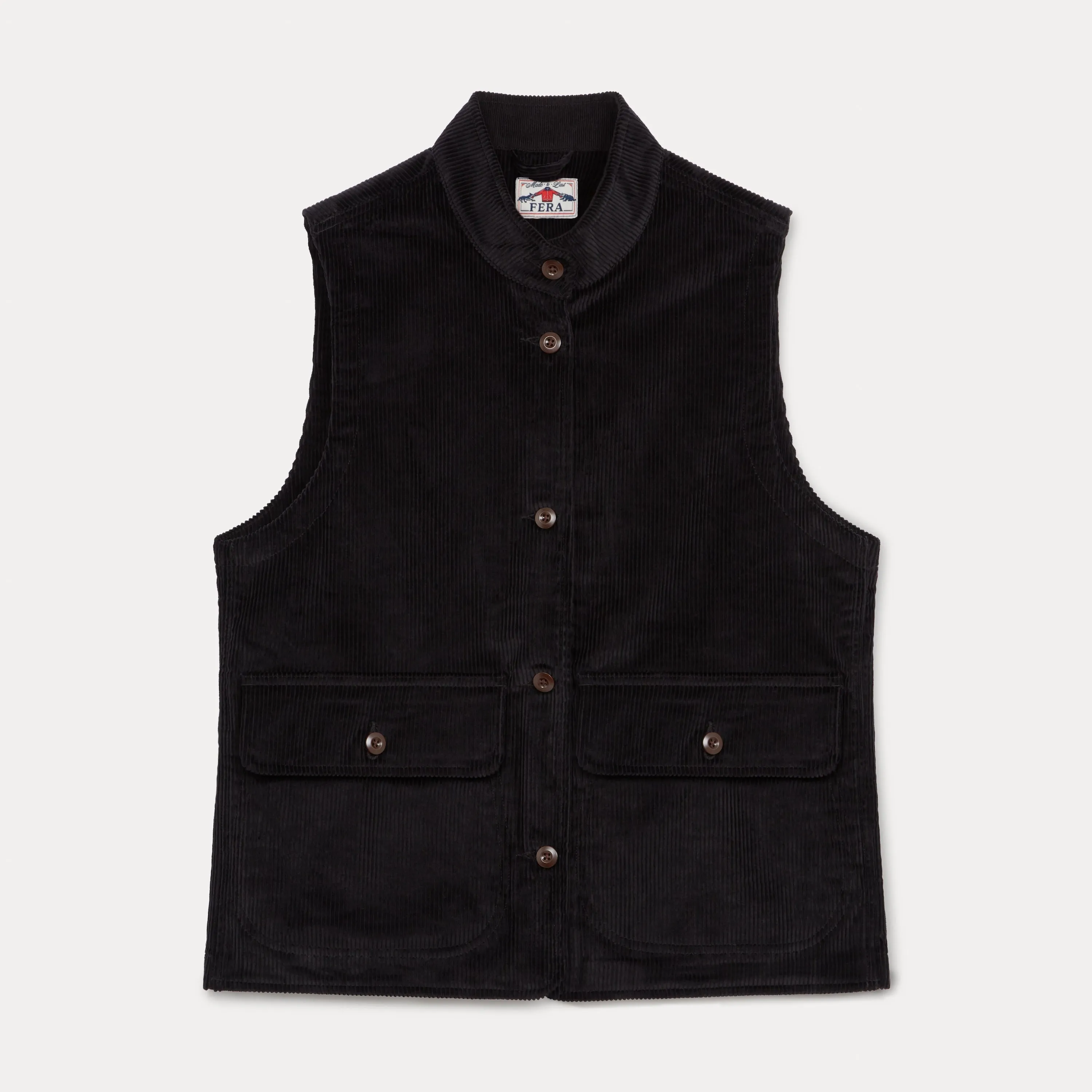 Cord Wandle Vest - Black