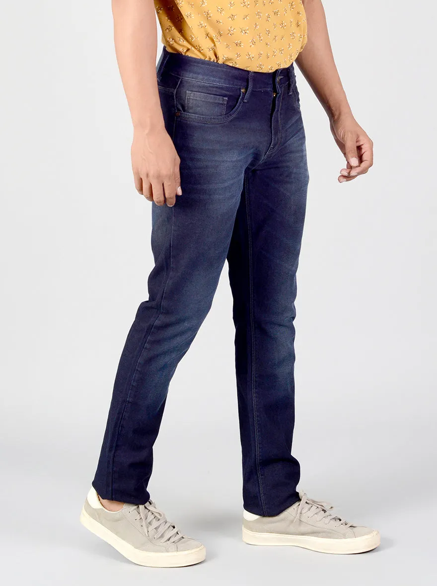 Deep Blue Washed Slim Fit Jeans | Greenfibre