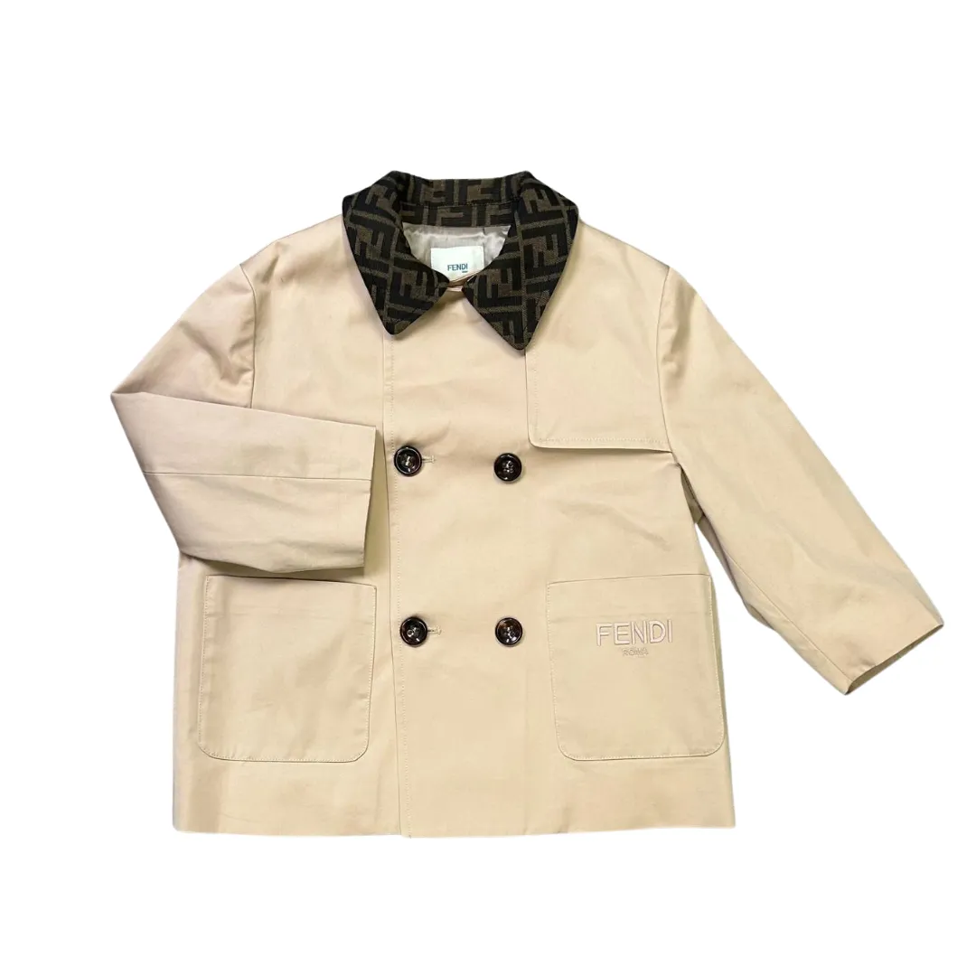 Desert Sand Unisex FF Collar Trench Jacket