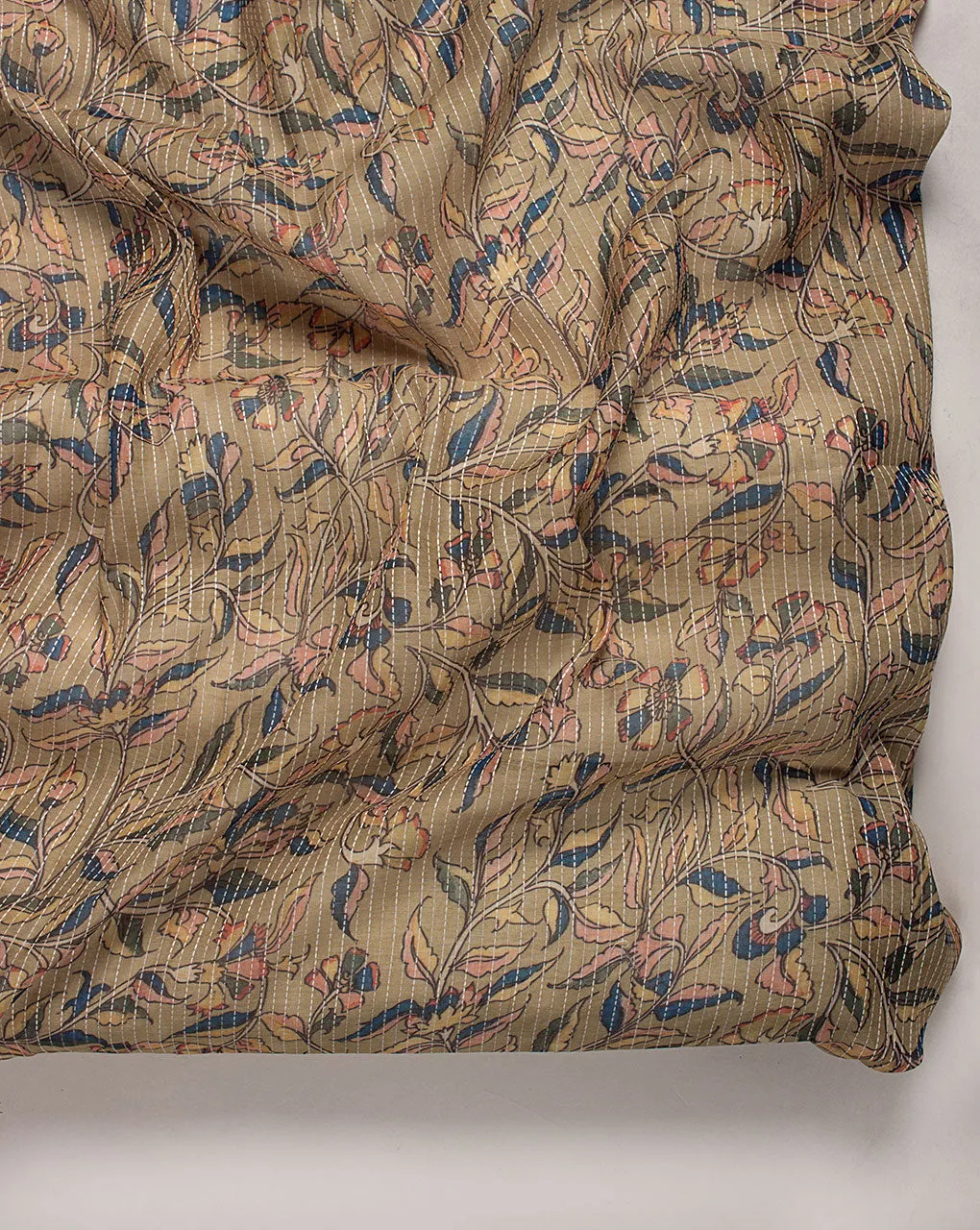 Digital Print Kantha Chanderi Fabric