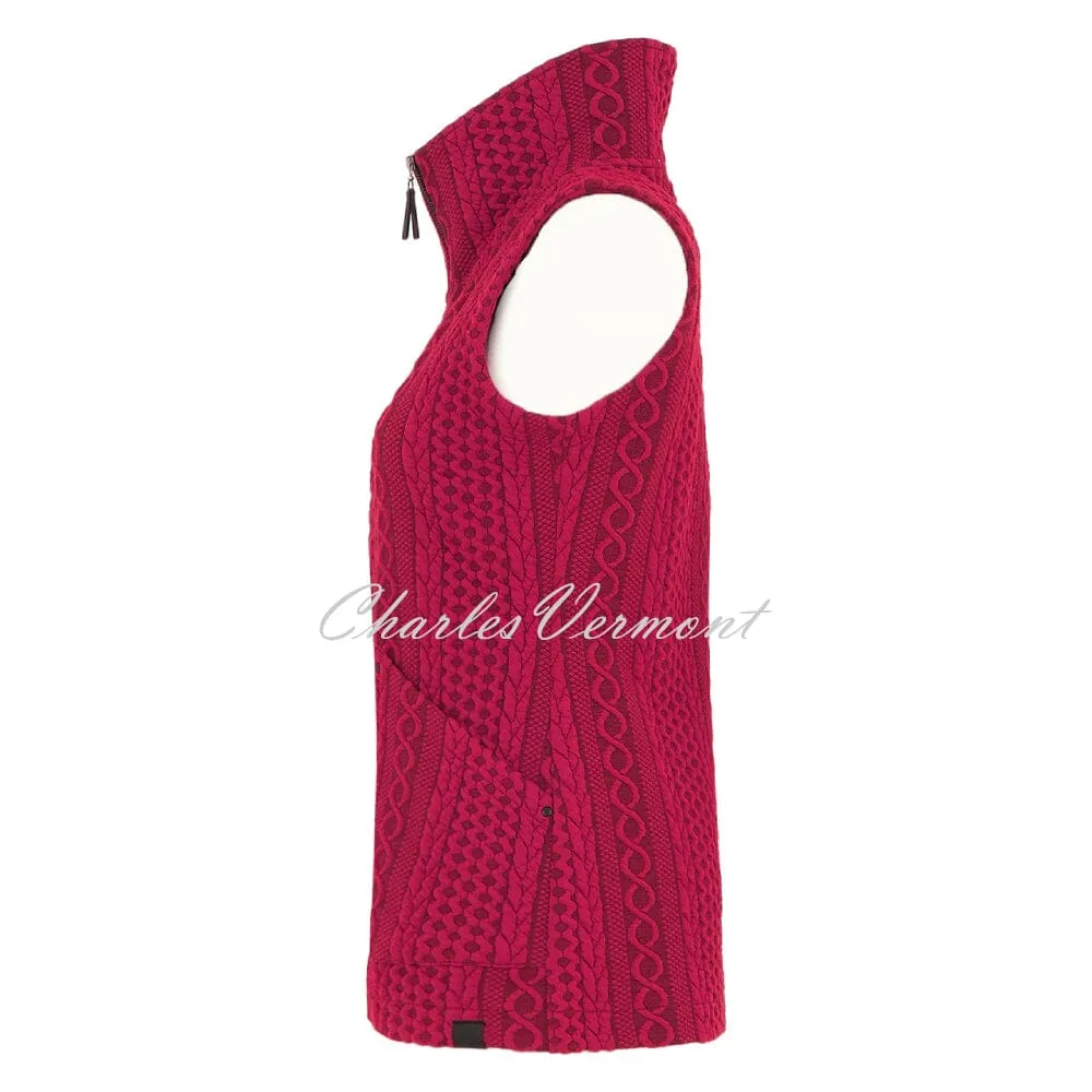 Dolcezza 'Colourful Sporty Chic' Patterned Gilet - Style 74201 (Fuchsia)