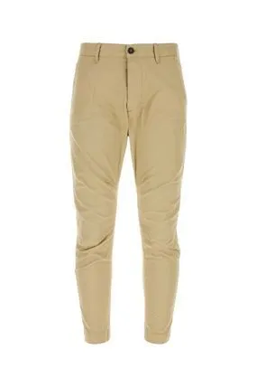 DSQUARED2 Refined Tan Wool-Blend Chinos