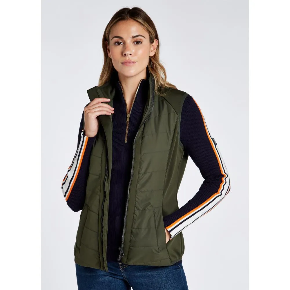 Dubarry Foyle Hybrid Ladies Primaloft Gilet - Pesto