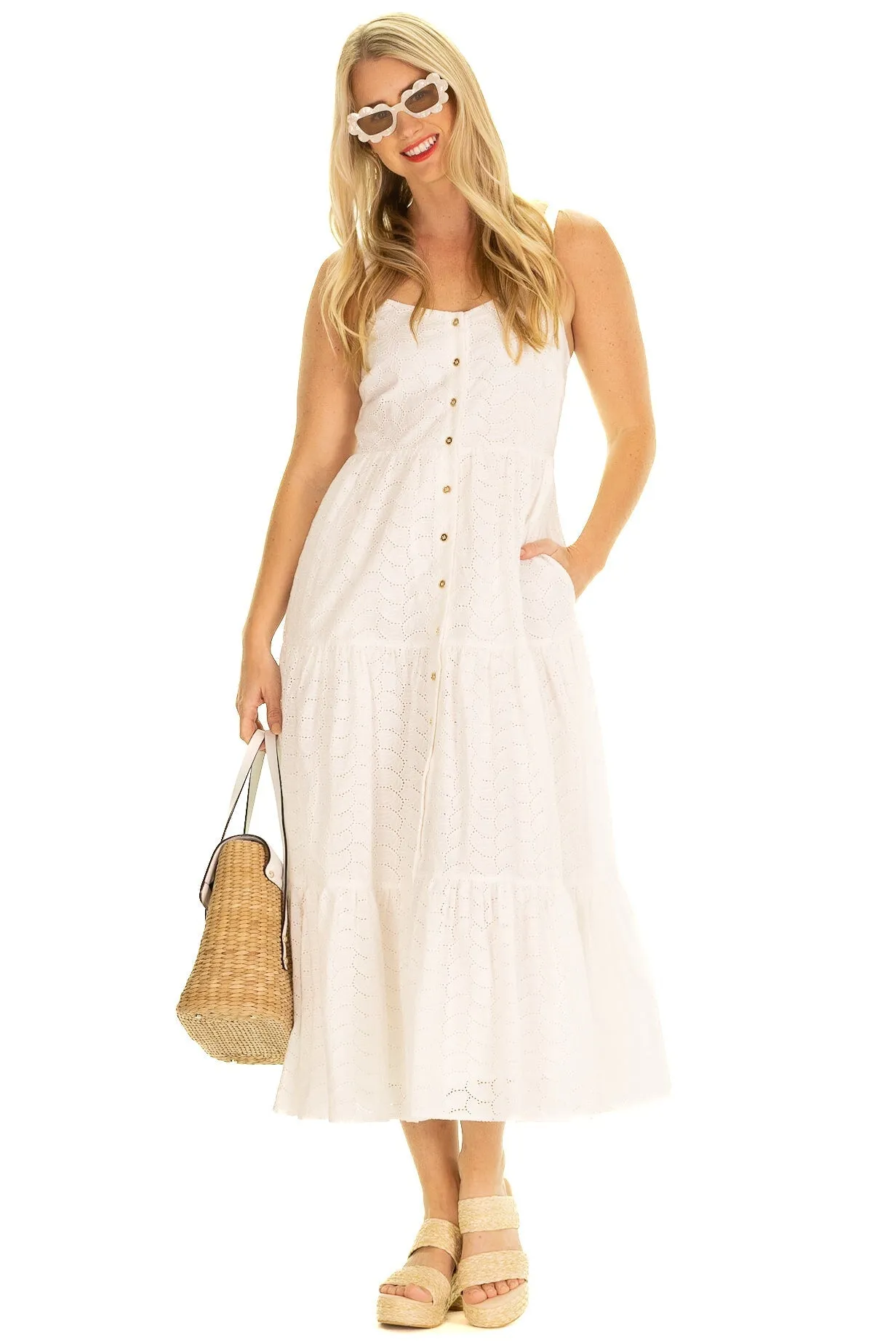 Duffield Lane Duxbury Dress - White Eyelet